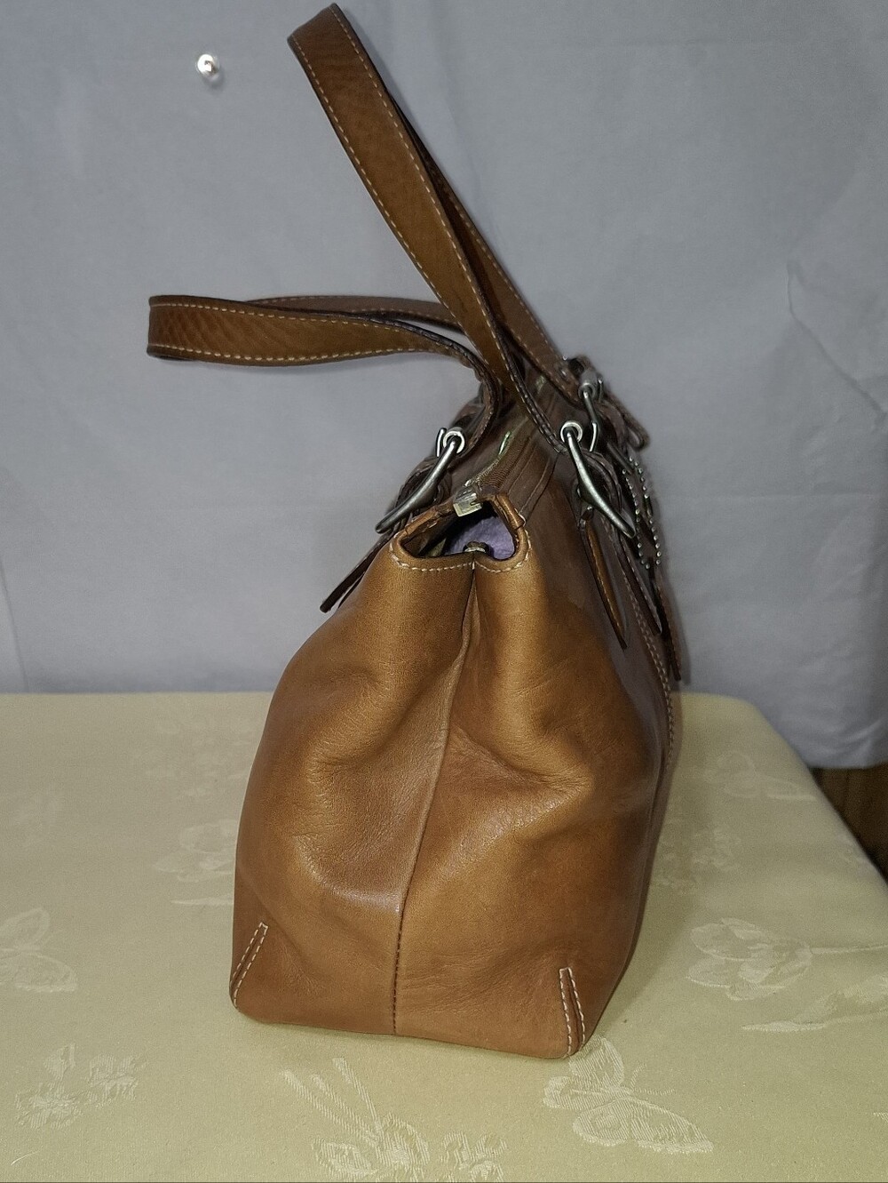 Vintage Coach Legacy Zip Satchel Bag - Picture 5 of 8